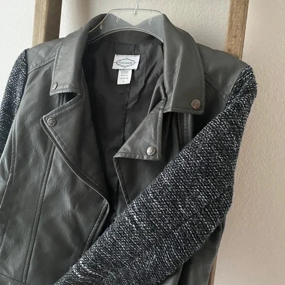 Rhapsodielle - grey leather jacket - size S - Picture 2 of 5